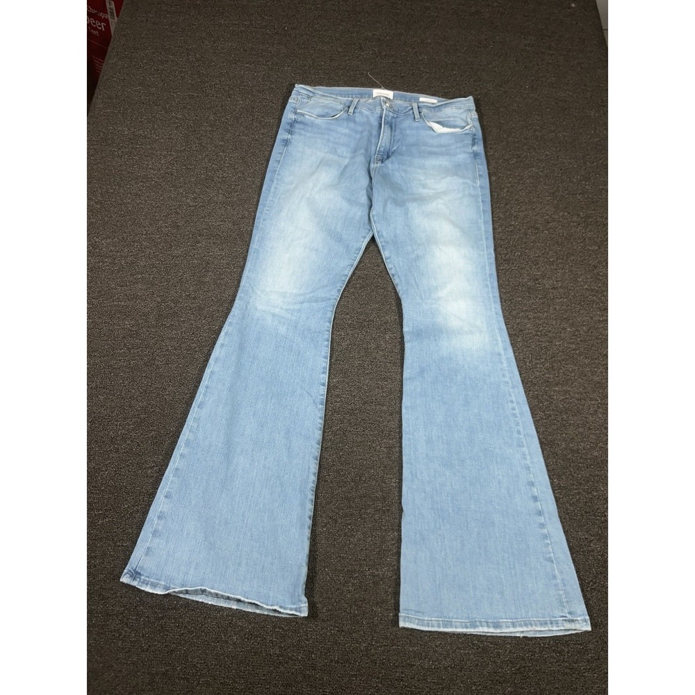 FRAME Jeans Womens 32 Blue Le High Flare High Rise Flared Slim Stretch Denim